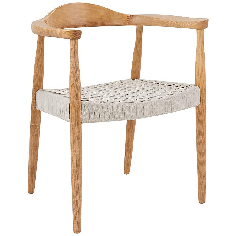 Image 1 Hannu Natural Wood Armchair with White Rope Seat