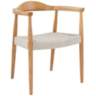 Hannu Natural Wood Armchair with White Rope Seat