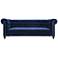 Hanny 89 1/2" Wide Navy Blue Velvet Tufted Sofa