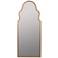 Hanny Glossy Gold Metal 24" x 58" Arch Top Wall Mirror
