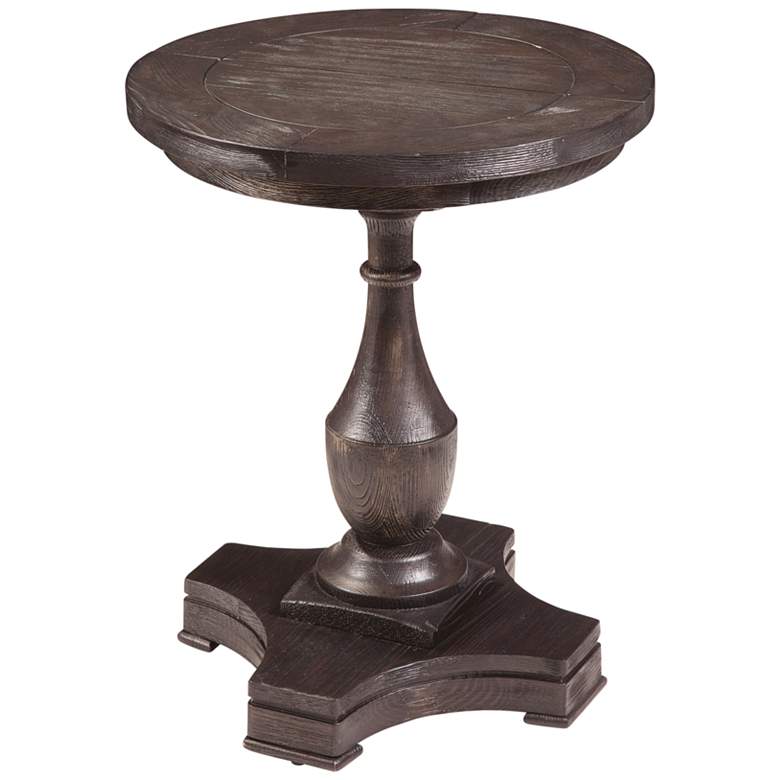 Image 1 Hanover 20 inch Wide Dark Coffee Bean Round End Table