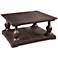 Hanover 34" Wide Dark Coffee Bean Square Cocktail Table
