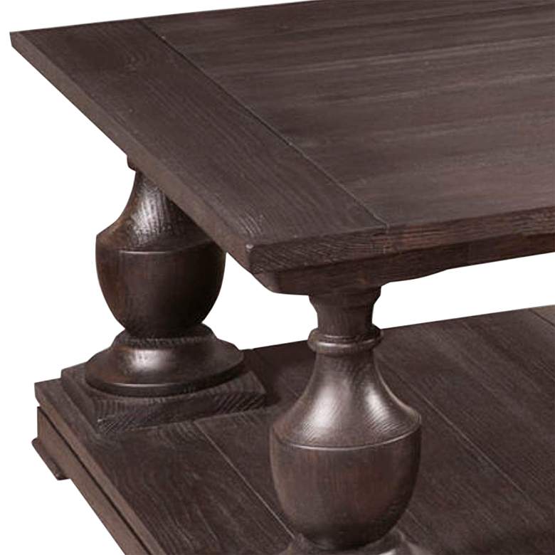 Image 2 Hanover 34" Wide Dark Coffee Bean Square Cocktail Table more views