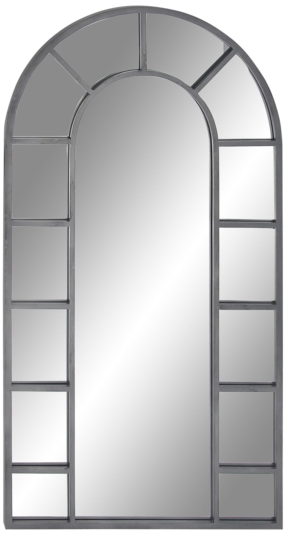 Image 2 Hanover Distressed Black 32" x 60" Window Pane Wall Mirror