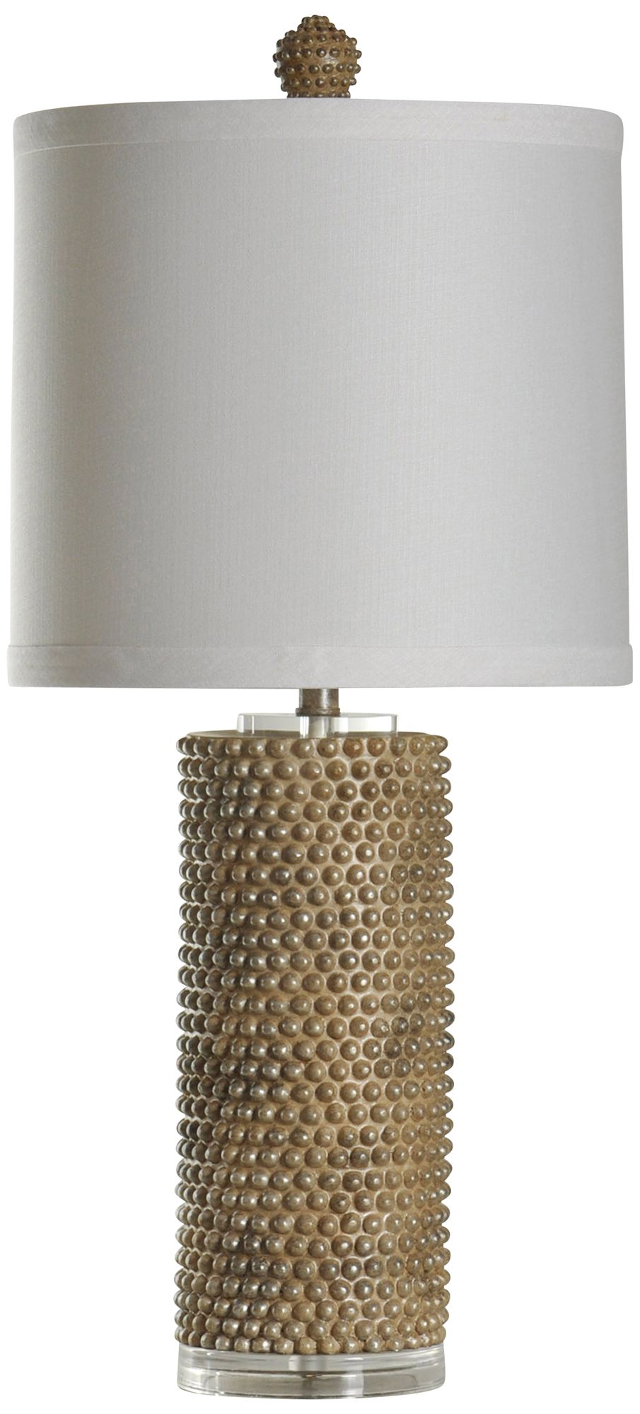 silver beaded lamp