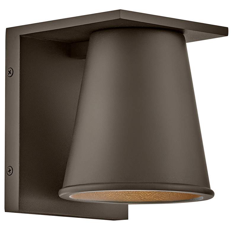 Image 1 Hans 6 1/4" High Architectural Bronze LED Outdoor Wall Light