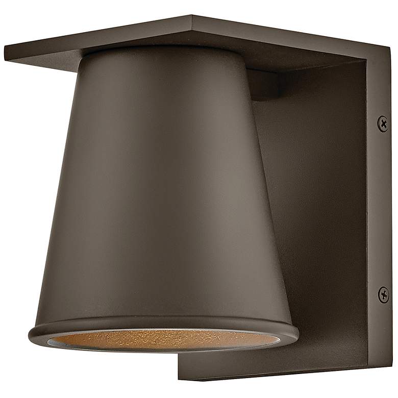 Image 2 Hans 6 1/4" High Architectural Bronze LED Outdoor Wall Light more views