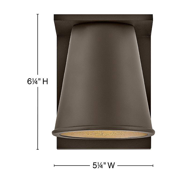 Image 3 Hans 6 1/4" High Architectural Bronze LED Outdoor Wall Light more views
