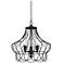 Hansel 19 1/2" Wide Rustic Bronze Open Cage Plug-In Swag Chandelier