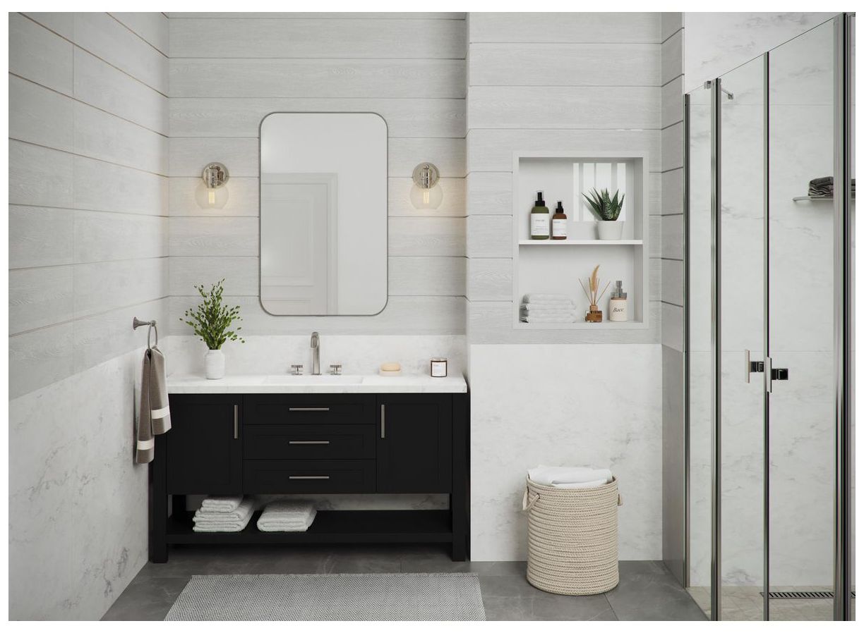 Image 2 Hansford Collection One-Light Clear Glass Coastal Bath Vanity Light more views