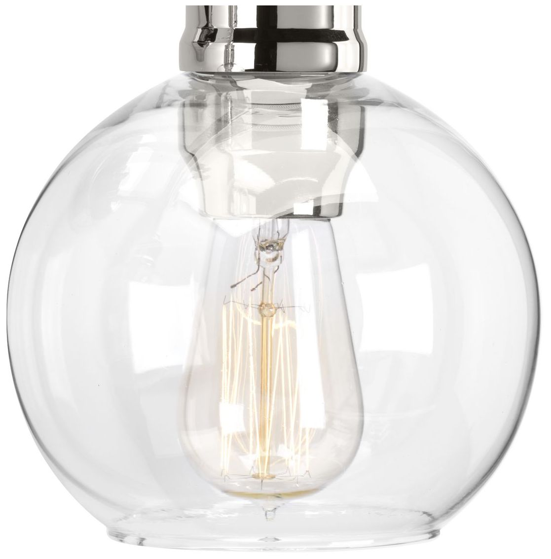 Hansford Collection One-Light Clear Glass Coastal Bath Vanity Light