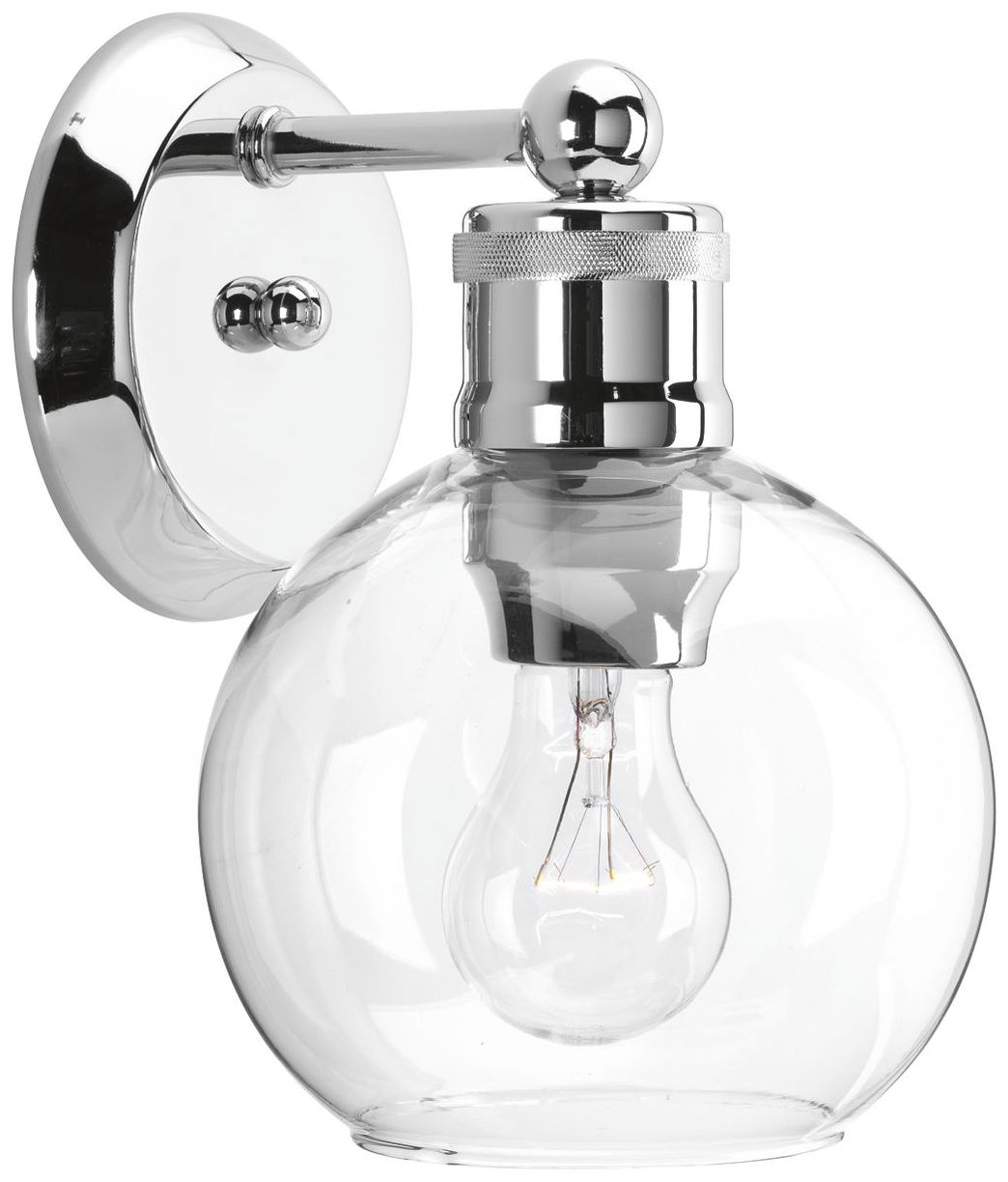 Image 3 Hansford Collection One-Light Clear Glass Coastal Bath Vanity Light more views