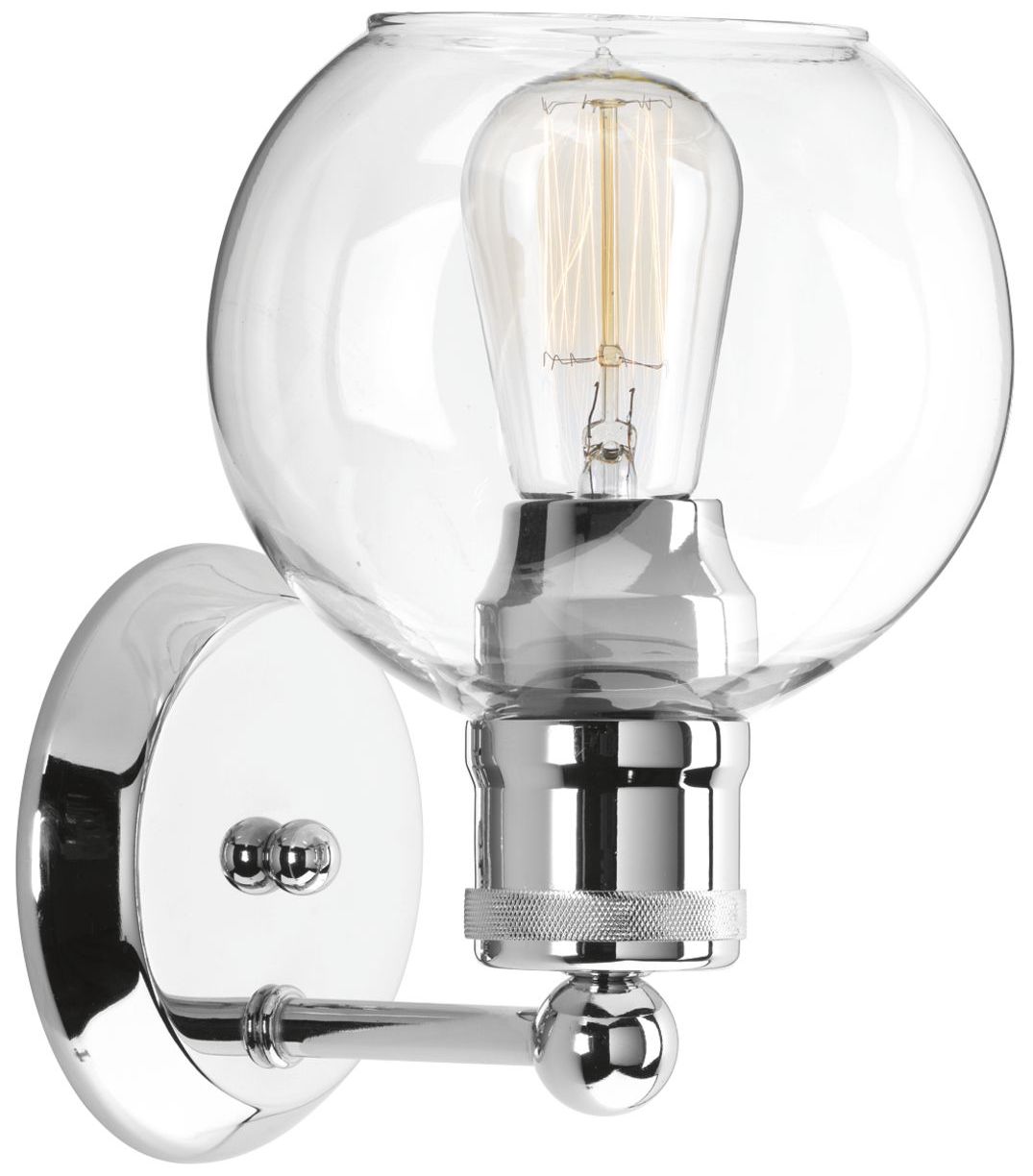 Image 5 Hansford Collection One-Light Clear Glass Coastal Bath Vanity Light more views