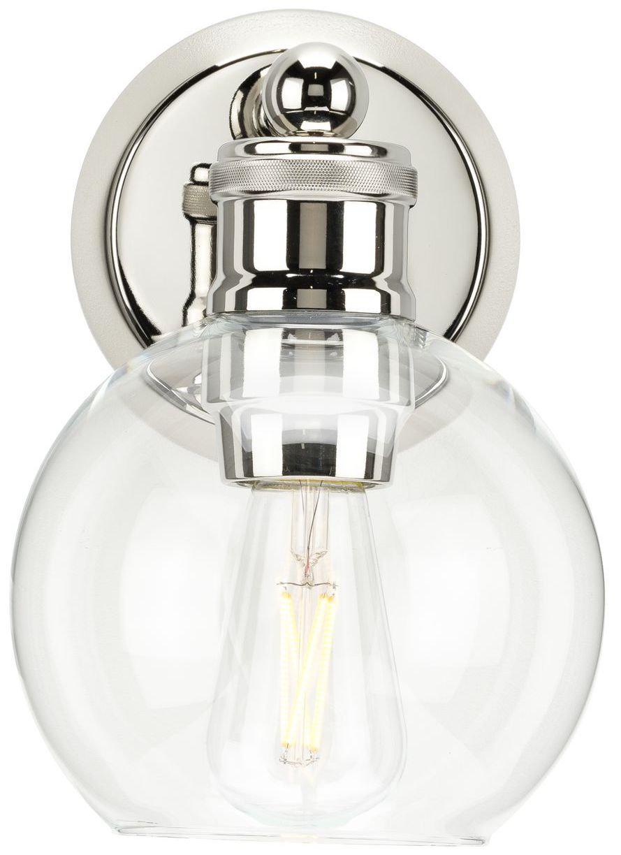 Image 6 Hansford Collection One-Light Clear Glass Coastal Bath Vanity Light more views
