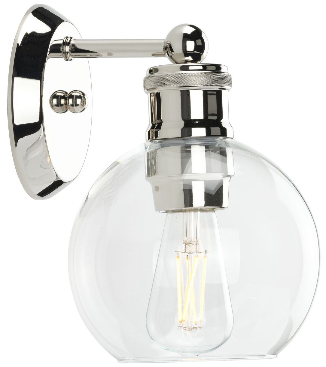 Image 7 Hansford Collection One-Light Clear Glass Coastal Bath Vanity Light more views