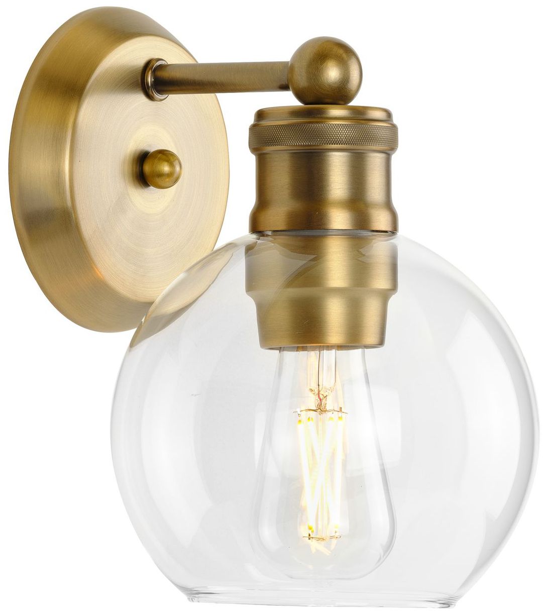 Thumbnail1 of Hansford Collection One-Light Clear Glass Coastal Bath Vanity Light