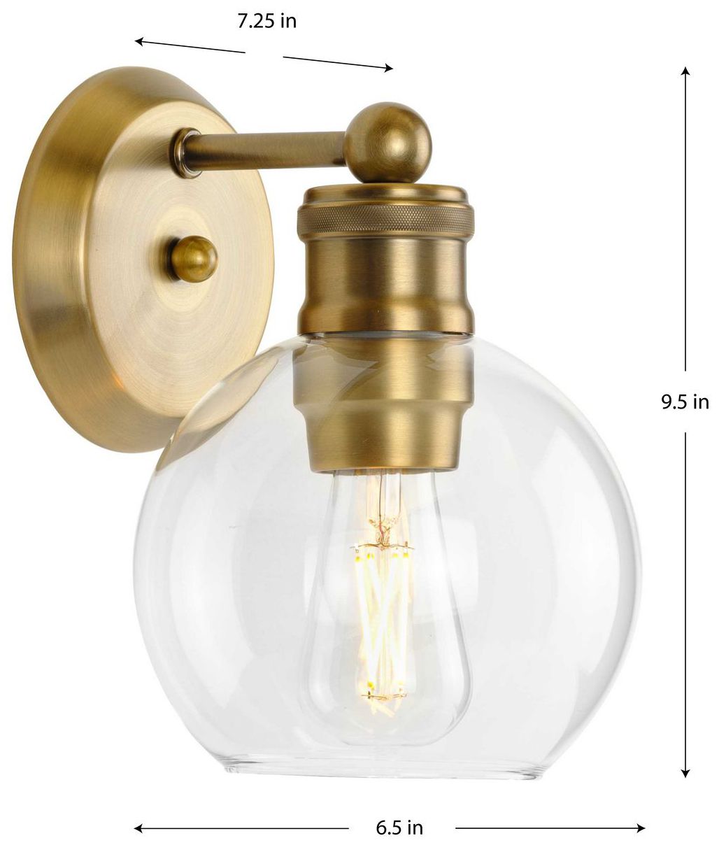 Thumbnail4 of Hansford Collection One-Light Clear Glass Coastal Bath Vanity Light more views