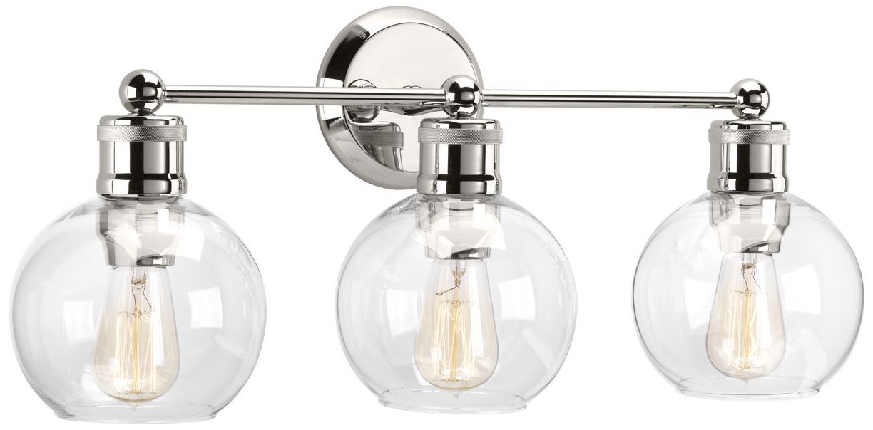 Thumbnail2 of Hansford Collection Three-Light Clear Glass Coastal Bath Vanity Light
