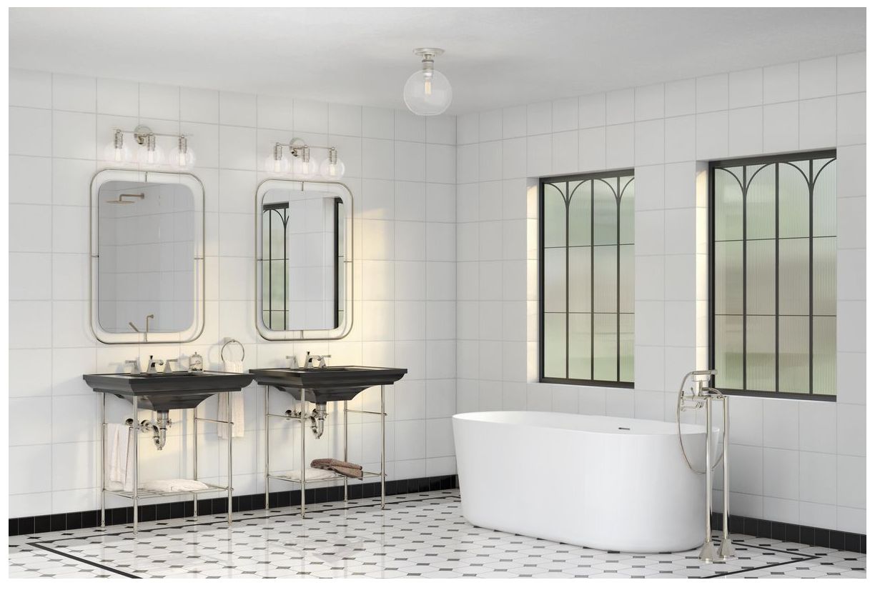 Thumbnail4 of Hansford Collection Three-Light Clear Glass Coastal Bath Vanity Light more views