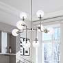 2_Hanson 36" Wide Polished Nickel 8-Light Pendant