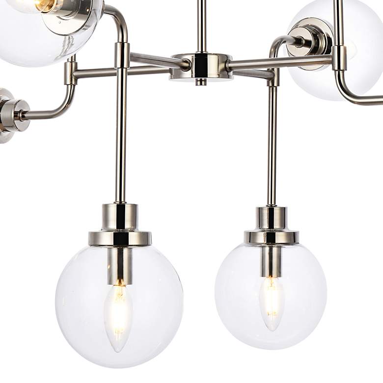 Image 4 Hanson 36" Wide Polished Nickel 8-Light Pendant more views