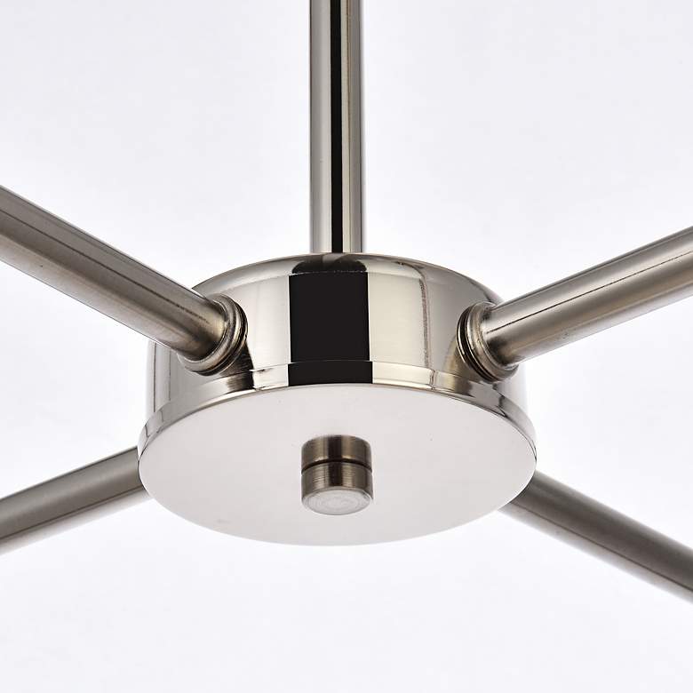 Image 5 Hanson 36" Wide Polished Nickel 8-Light Pendant more views