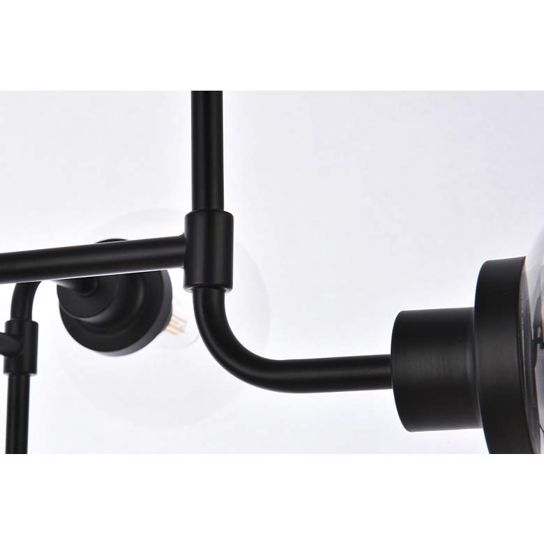 Image 7 Hanson 8 Lts Pendant In Black With Clear Shade more views