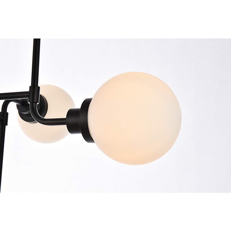 Image 6 Hanson 8 Lts Pendant In Black With Frosted Shade more views
