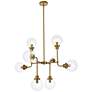Hanson 8 Lts Pendant In Brass With Clear Shade