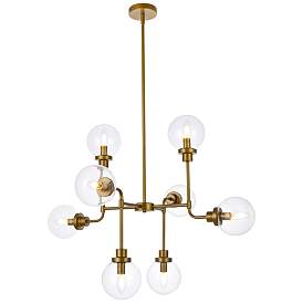 Image1 of Hanson 8 Lts Pendant In Brass With Clear Shade