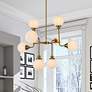 1_Hanson 8 Lts Pendant In Brass With Frosted Shade