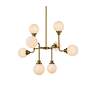 4_Hanson 8 Lts Pendant In Brass With Frosted Shade more views