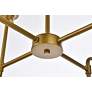 5_Hanson 8 Lts Pendant In Brass With Frosted Shade more views