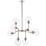 Hanson 8 Lts Pendant In Polished Nickel With Clear Shade