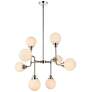 Hanson 8 Lts Pendant In Polished Nickel With Frosted Shade