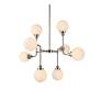 4_Hanson 8 Lts Pendant In Polished Nickel With Frosted Shade more views