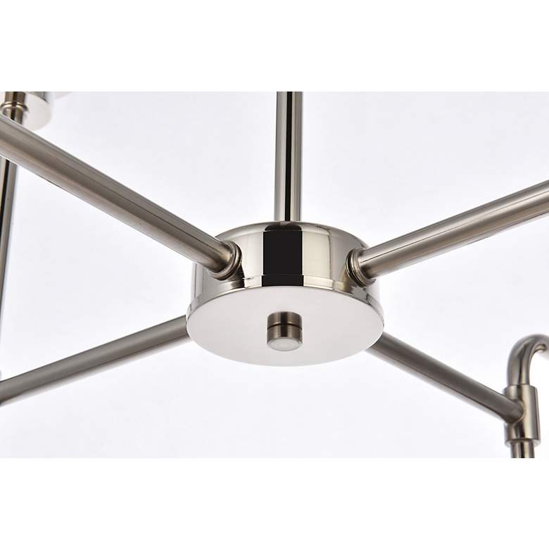 Image 5 Hanson 8 Lts Pendant In Polished Nickel With Frosted Shade more views