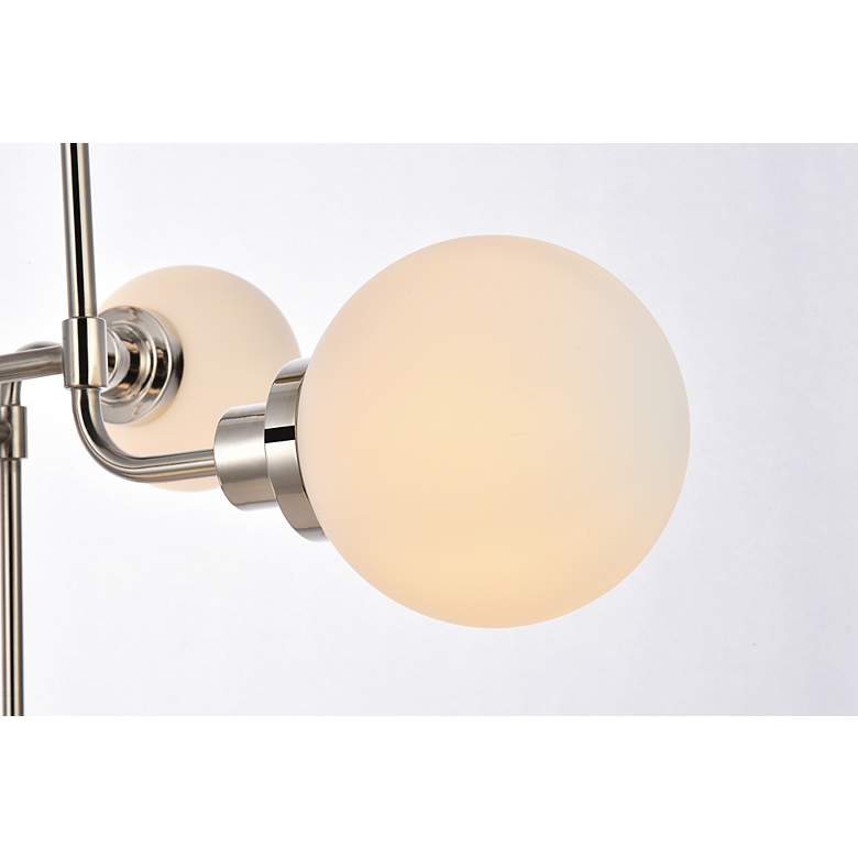 Image 6 Hanson 8 Lts Pendant In Polished Nickel With Frosted Shade more views