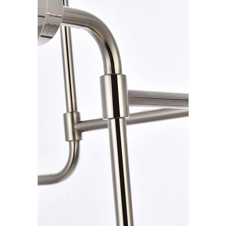 Image 7 Hanson 8 Lts Pendant In Polished Nickel With Frosted Shade more views