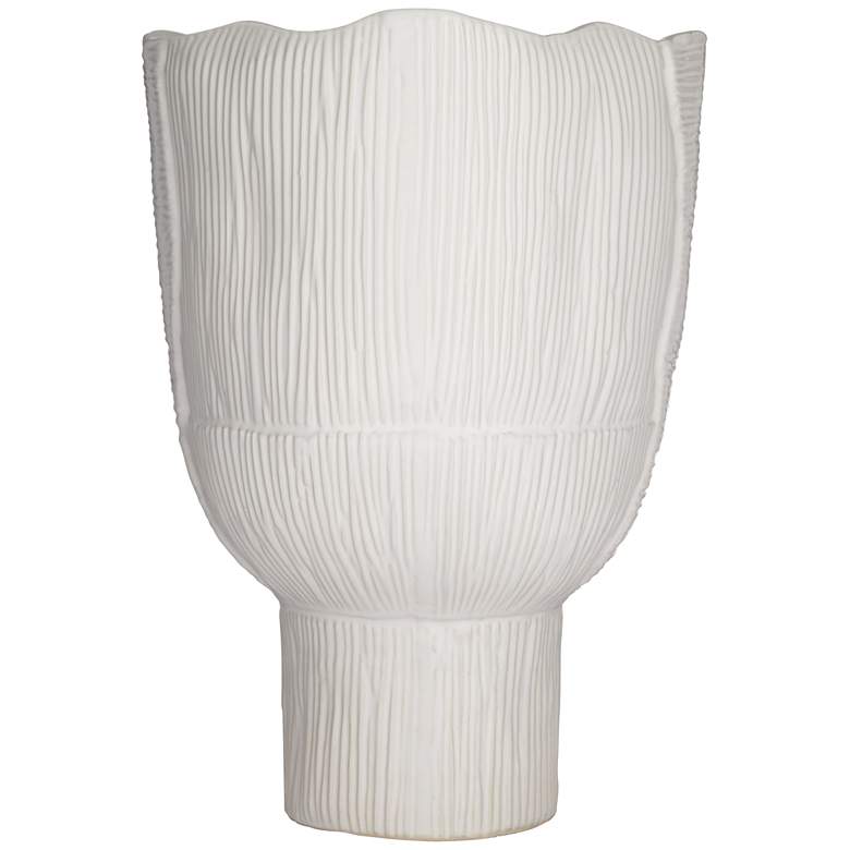 Image 6 Hansville Matte White 13  1/2 inch High Decorative Vase more views