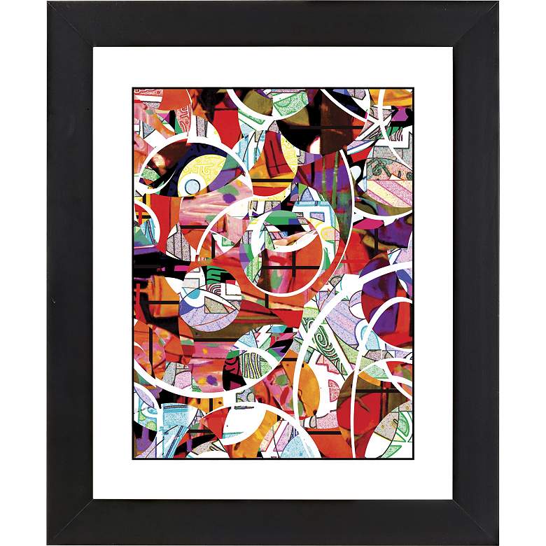 Image 1 Happiness Black Frame Giclee 23 1/4 inch High Wall Art