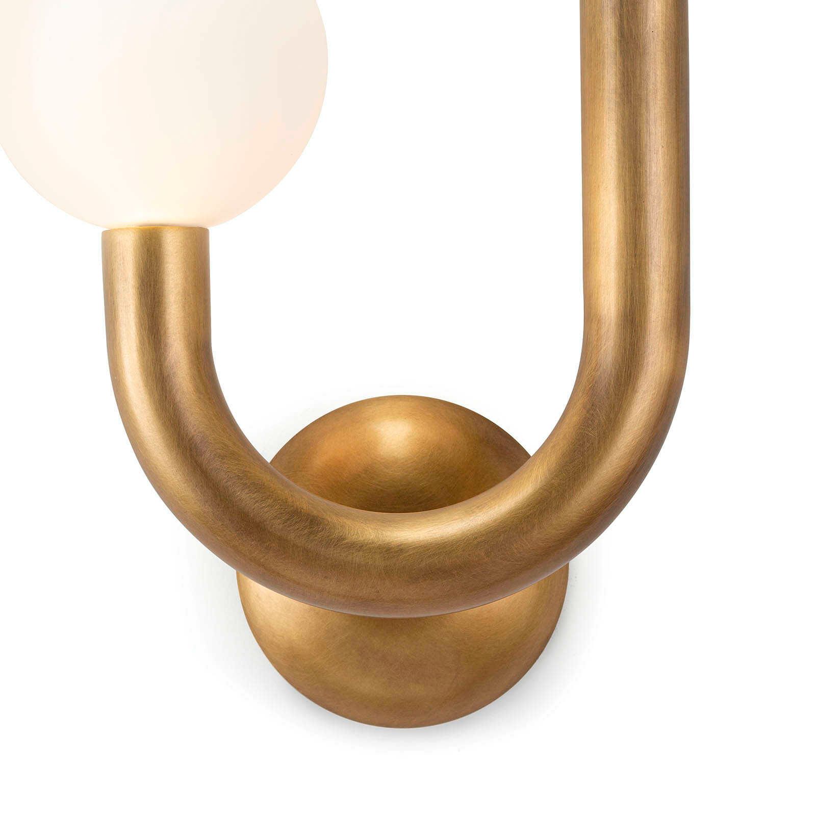 Happy 16 1/4" High Natural Brass 2-Light LED Wall Sconce in scene
