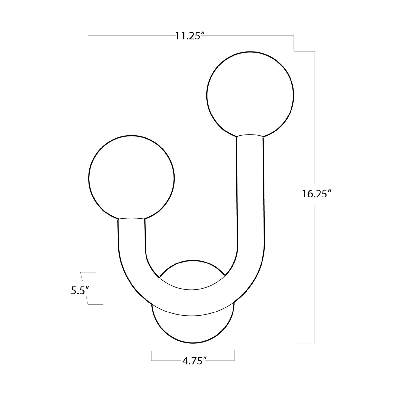 Happy 16 1/4" High Natural Brass 2-Light LED Wall Sconce in scene