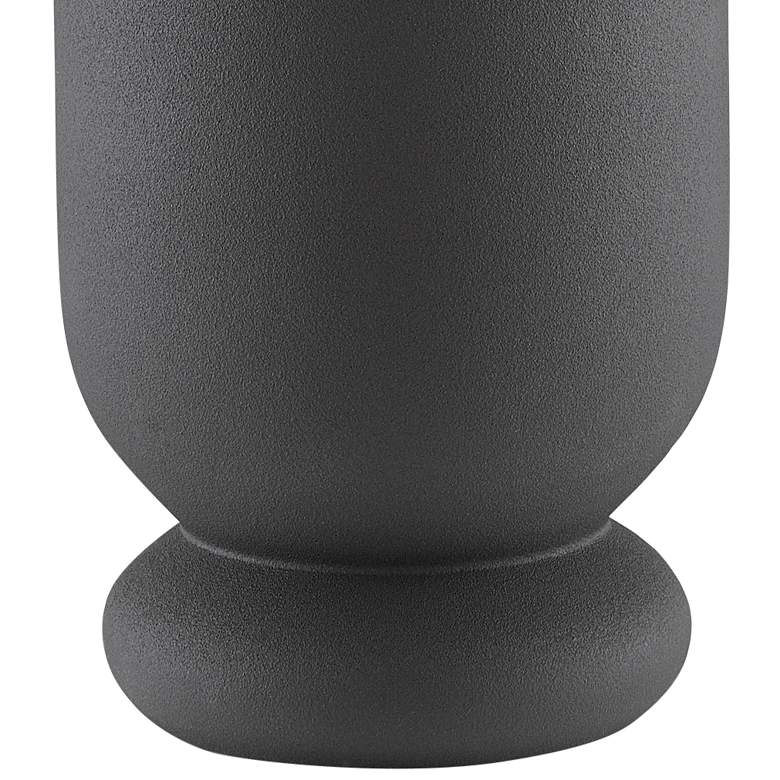 Image 3 Happy 40 12 1/4 inch High Black Ceramic Straight Decorative Vase more views