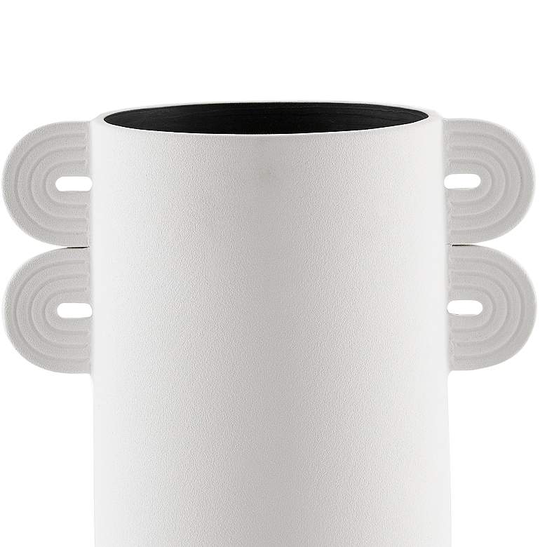 Image 2 Happy 40 12 inch High White Ceramic Straight Decorative Vase more views