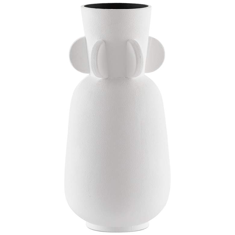 Image 1 Happy 40 13 1/4 inch High White Ceramic Wings Decorative Vase