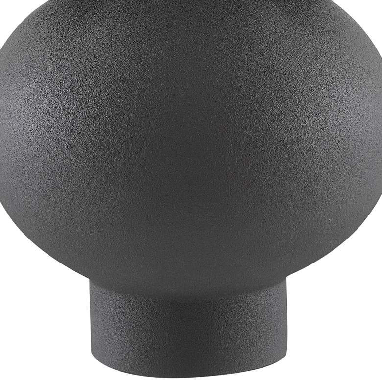 Image 3 Happy 40 13 inch High Black Ceramic Round Decorative Vase more views