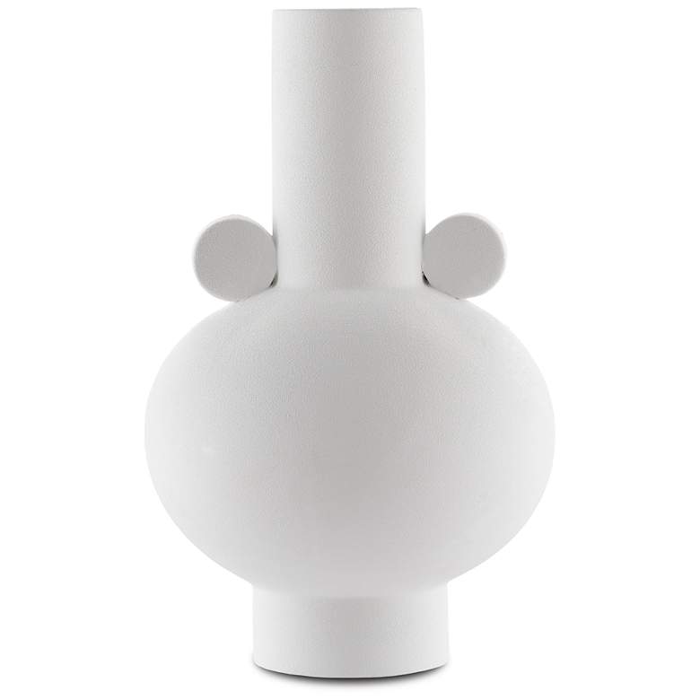 Image 4 Happy 40 13 inch High White Ceramic Round Decorative Vase more views