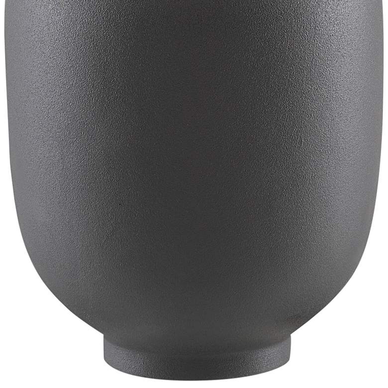 Image 3 Happy 40 18 1/2 inch High Black Ceramic Long Decorative Vase more views