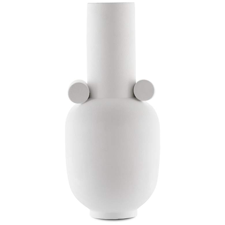 Image 4 Happy 40 18" High White Ceramic Long Decorative Vase more views